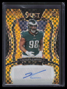 2023 Select Rookie Signatures Prizm Gold Refractor 31 Jalen Carter RC Auto 1/10