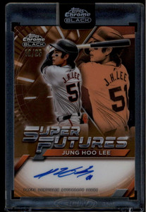 2025 Topps Chrome Black Super Futures Orange Refractor Jung Hoo Lee Auto 12/25