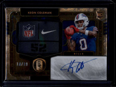 2024 Panini Gold Standard Bullion Brand Keon Coleman RC Logo Tag Patch Auto /10