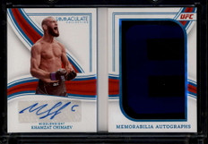 2023 Immaculate UFC Autographs Khamzat Chimaev Booklet Patch Auto 15/16