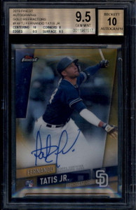2019 Finest Autographs Gold Refractor Fernando Tatis Jr. RC Auto 7/50 BGS 9.5 10