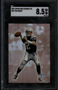 2001 Upper Deck Rookie F/X 54 Tom Brady SGC 8.5 NM MT+