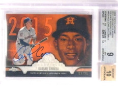 2016 Topps Chrome ROY Orange Refractor Carlos Correa autograph /25 BGS 9