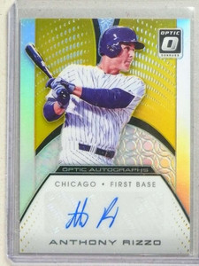 2016 Donruss Optic Baseball Gold Anthony Rizzo Autograph Auto #D5/5 #OAAR