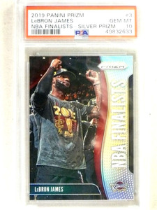 2019-20 Panini Prizm Finalists Silver Lebron James #3 PSA 10 GEM MINT