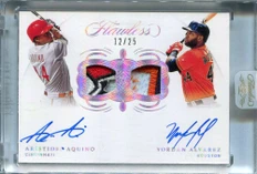 2020 Flawless Signature 4 Aquino Yordan Alvarez Rookie Dual Patch Auto 12/25