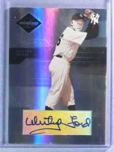 2005 Leaf Limited Monikers Silver Whitey Ford Autograph Auto #4/5 #157