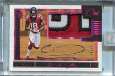 2018 Panini One Red 15 Calvin Ridley Rookie Patch Auto 17/25