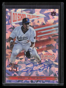 2018 Panini Contenders Old School Colors Cracked Ice 3 Frank Thomas Auto 2/23