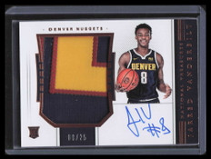 2018-19 National Treasures Horizontal Jared Vanderbilt Rookie Patch Auto 8/25