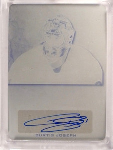 2015-16 Leaf Ultimate Signatures Curtis Joseph autograph Plate #D 1/1