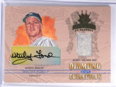 2004 Diamond Kings Cut Collection Whitey Ford autograph jersey #D14/16