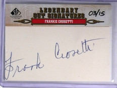 2011 Sp Legendary Cuts Signatures Frank Crosetti autograph auto #D03/15