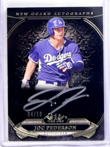 2015 Topps Tier One New Guard Joc Pederson autograph auto #D04/10 #NGA-JPN