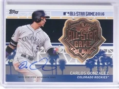 2017 Topps All Star Game Medallion Carlos Gonzalez Autograph auto #D08/10