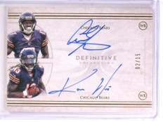 2015 Topps Definitive Alshon Jeffery & Kevin White autograph auto #D02/15