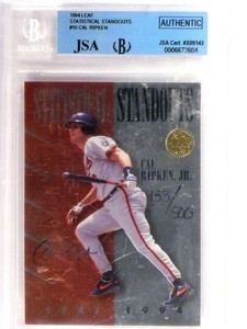 1994 Leaf Stat Standouts Cal Ripken Jr. autograph auto JSA Slabbed