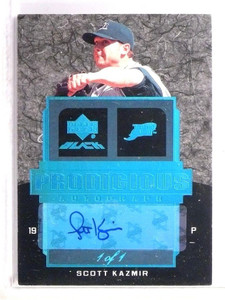 2007 Upper Deck UD Black Prodigious Pearl Scott Kazmir autograph #D 1/1
