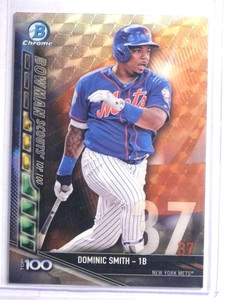 2017 Bowman Chrome Scout's Top 100 Dominic Smith Superfractor #D 1/1
