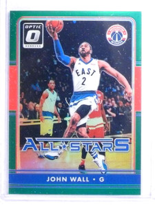 2016-17 Panini Optic All-Stars Green Prizm John Wall #D5/5 #16