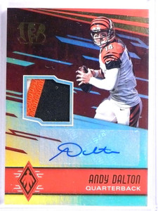 2017 Panini Phoenix Andy Dalton Patch Autograph #D10/20 #VAMAD