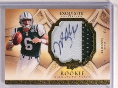 2009 Upper Deck Exquisite Mark Sanchez autograph patch rc #D93/99 #187