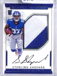 2016 National Treasures Sterling Shepard autograph patch rc #D77/99 #111