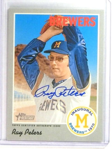 2019 Topps Heritage Brew Crew Autographs Ray Peters autograph auto sp/100