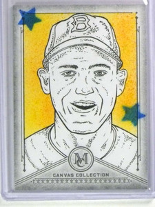 2019 Topps Museum Collection Canvas Original Signed Sketch Gil Hodges 1/1