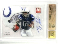 2012 Elite Rookie Hard Hats T.Y. Hilton autograph auto rc #D06/99 BGS 10