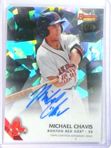 2015 Bowman's Best Atomic Refractor Autograph Michael Chavis rc #39/50
