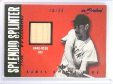 2004 Fleer InScribed Names Game Purple Bat Ted Williams #D14/33 #TW