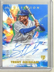 2020 Topps Inception Emerging Stars Blue Trent Grisham RC Autograph #D/25