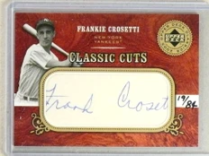 2005 Upper Deck Classic Cuts Frankie Crosetti Autograph Auto #19/84 #CUT-FC