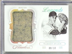 2020 Flawlewss Baseball Legends Warren Spahn jumbo Jersey #D09/10 #LJMWS