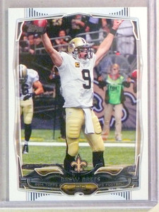 2014 Topps SP Photo Variation Celebrating Drew Brees #1B Saints