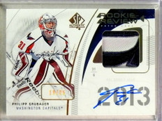 2019-20 SP Authentic Rookie Review Philipp Grubauer Patch Autograph #D/25