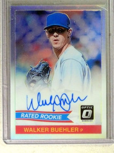 2018 Donruss Optic Rated Rookies Rookie Holo Walker Buehler Autograph Auto