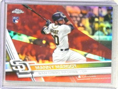 2017 Topps Chrome Red Refractor Mann Margot Rookie RC #D3/5 #197