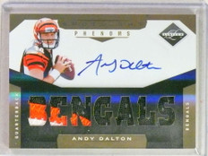 2011 Limited Spotlight Phenoms Gold Andy Dalton RC Patch Autograph #D07/10