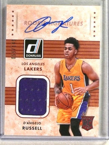 2015-16 Donruss Rookies D'Angelo Russell Rookie RC Jersey Autograph #D/149