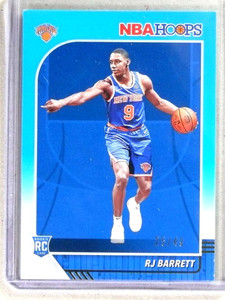 2019-20 Panini NBA Hoops Teal RJ Barrett Rookie RC #D25/49 #201