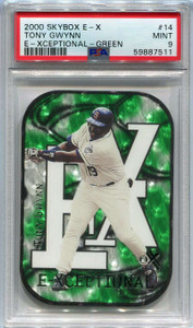 2000 E-X E-Xceptional Green xc14 Tony Gwynn 160/999 PSA 9 MINT