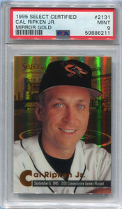 1995 Select Certified Mirror Gold 2131 Cal Ripken Jr. PSA 9 MINT