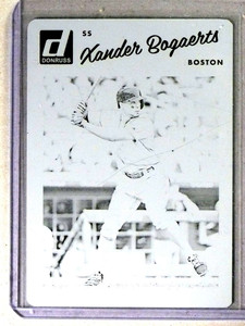 2017 Donruss Baseball Black Printing Plate Xander Bogaerts #D1/1 #60