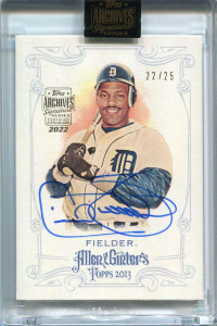 2022 Topps Archives Signature Series Retired Cecil Fielder Auto 22/25 2013 A &amp; G