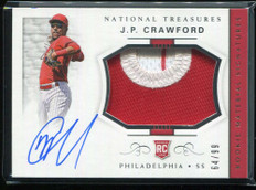 2018 Panini National Treasures 35 J. P. Crawford Rookie Patch Auto 64/99