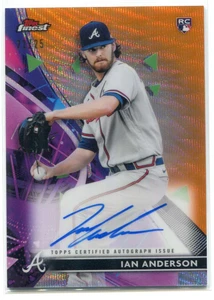 2021 Finest Autographs Orange Wave Refractor FAIA Ian Anderson Rookie Auto 21/25