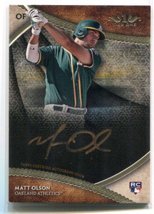 2017 Topps Tier One Break Out Autographs Copper Ink Matt Olson Rookie Auto 20/25