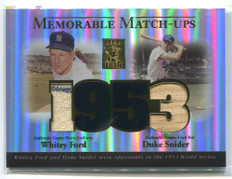 2003 Topps Tribute WS Memorable Match-Ups Ford Duke Snider Dual Bat Jerey 33/53